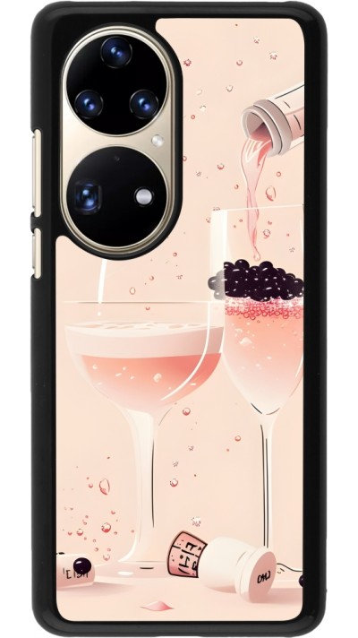 Huawei P50 Pro Case Hülle - Champagne Pouring Pink