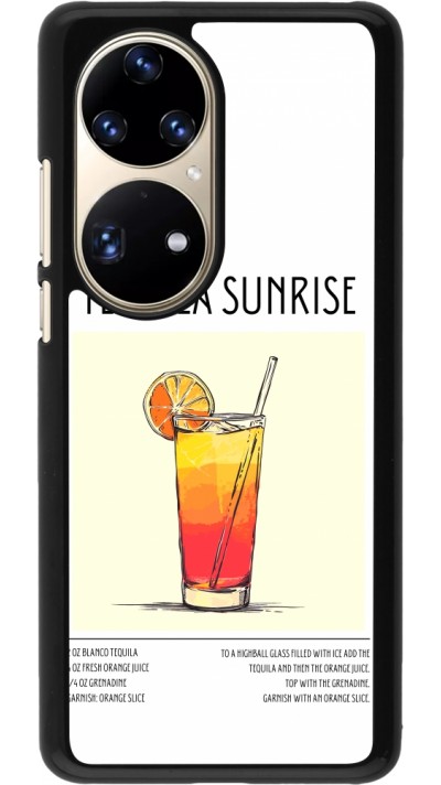 Huawei P50 Pro Case Hülle - Cocktail Rezept Tequila Sunrise
