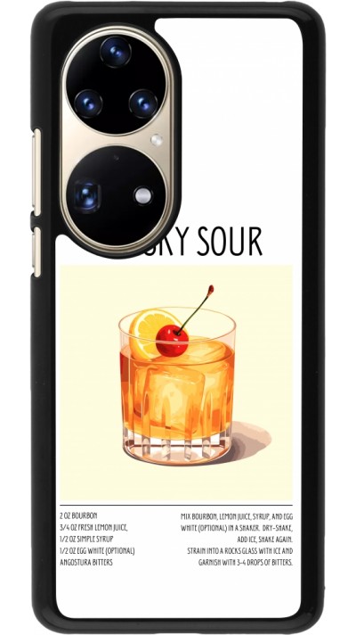 Huawei P50 Pro Case Hülle - Cocktail Rezept Whisky Sour