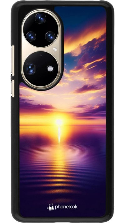 Huawei P50 Pro Case Hülle - Sonnenuntergang gelb violett