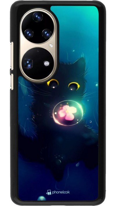 Hülle Huawei P50 Pro - Cute Cat Bubble