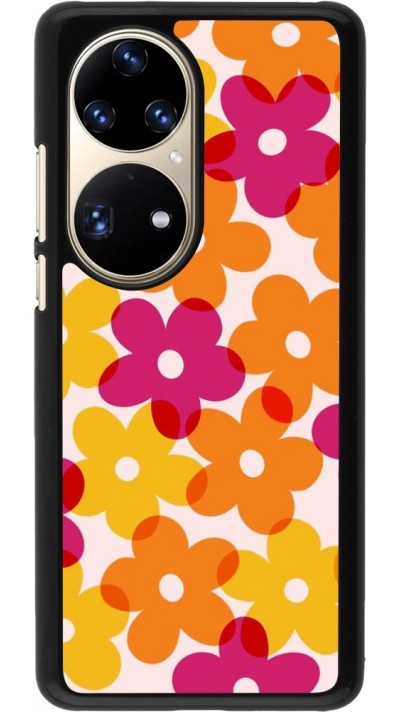 Coque Huawei P50 Pro - Easter 2024 yellow orange pink flowers