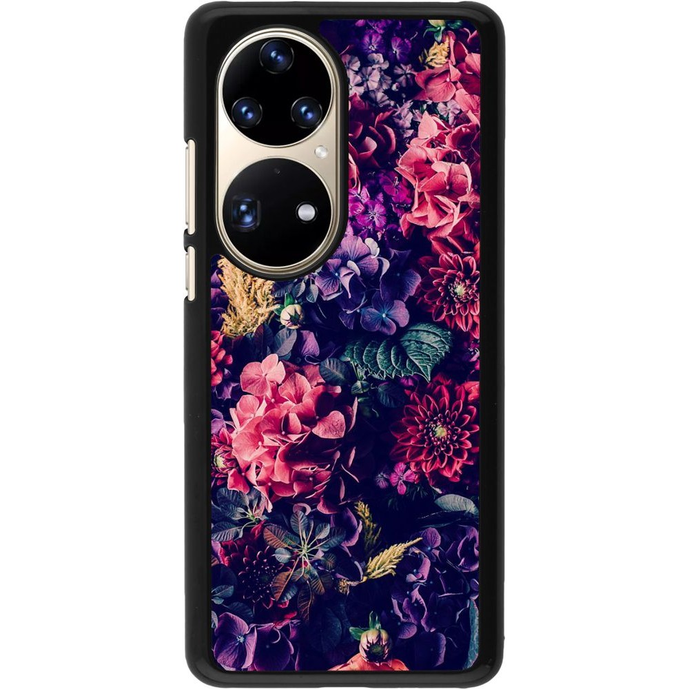 Hülle Huawei P50 Pro - Flowers Dark