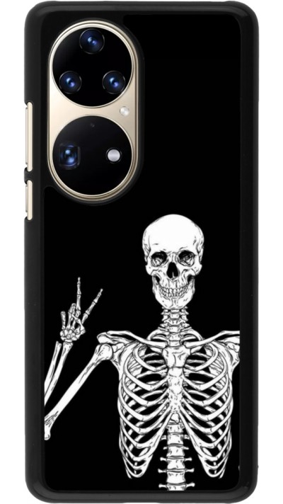 Huawei P50 Pro Case Hülle - Halloween 2023 peace skeleton