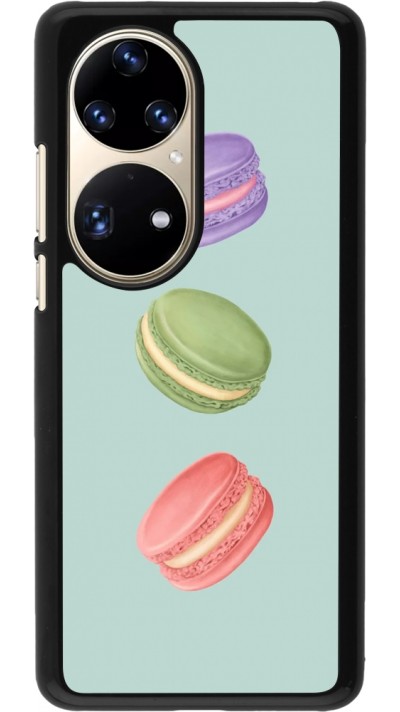 Coque Huawei P50 Pro - Macarons on green background
