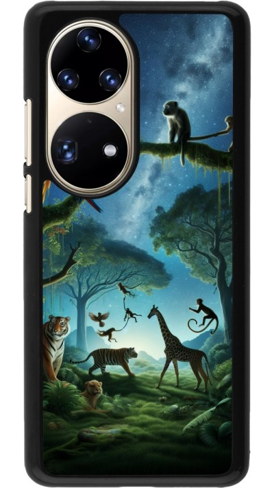 Huawei P50 Pro Case Hülle - Paradies der exotischen Tiere