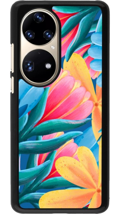 Huawei P50 Pro Case Hülle - Spring 23 colorful flowers