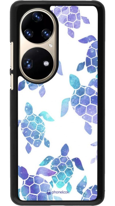 Coque Huawei P50 Pro - Turtles pattern watercolor
