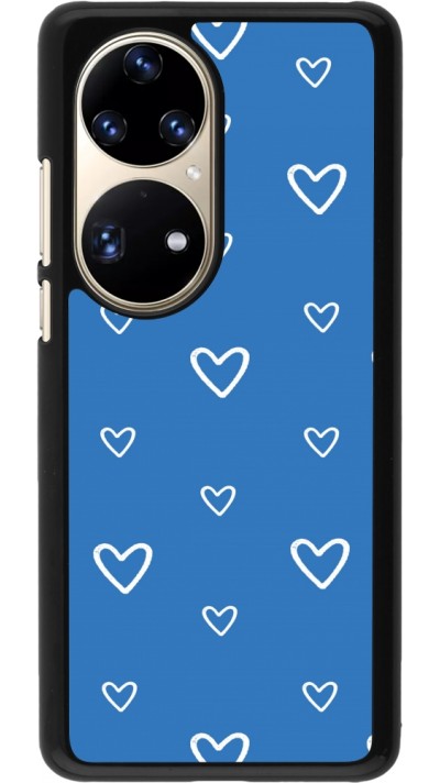 Coque Huawei P50 Pro - Valentine 2023 blue hearts