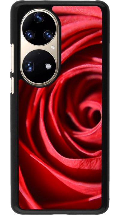 Coque Huawei P50 Pro - Valentine 2023 close up rose