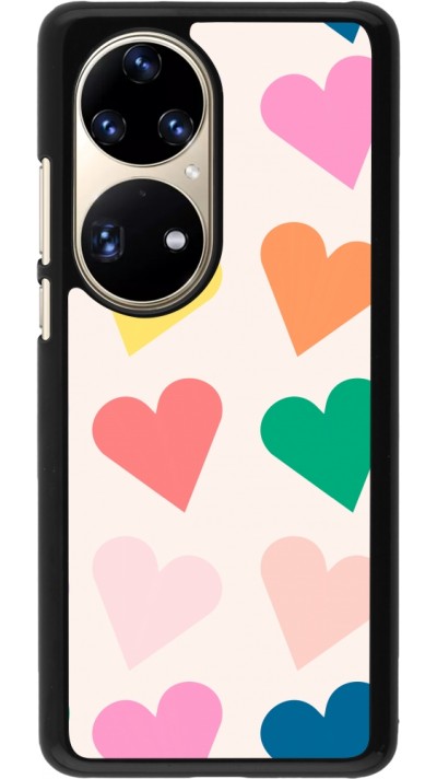 Coque Huawei P50 Pro - Valentine 2023 colorful hearts