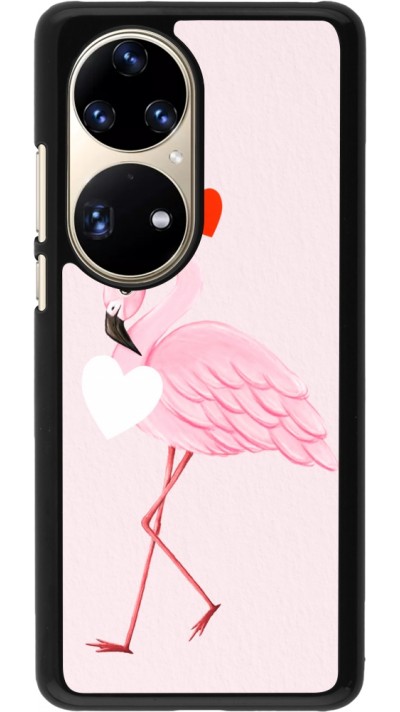 Coque Huawei P50 Pro - Valentine 2023 flamingo hearts