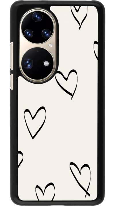 Coque Huawei P50 Pro - Valentine 2023 minimalist hearts
