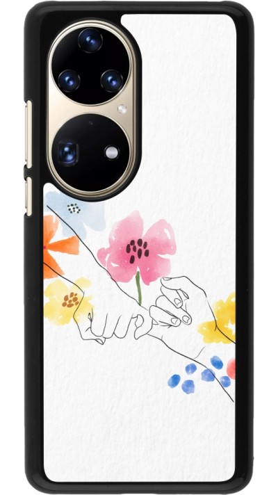Coque Huawei P50 Pro - Valentine 2023 pinky promess flowers