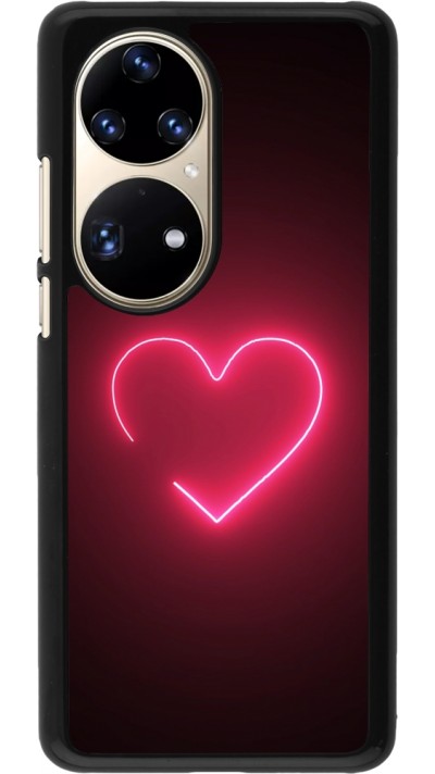 Coque Huawei P50 Pro - Valentine 2023 single neon heart