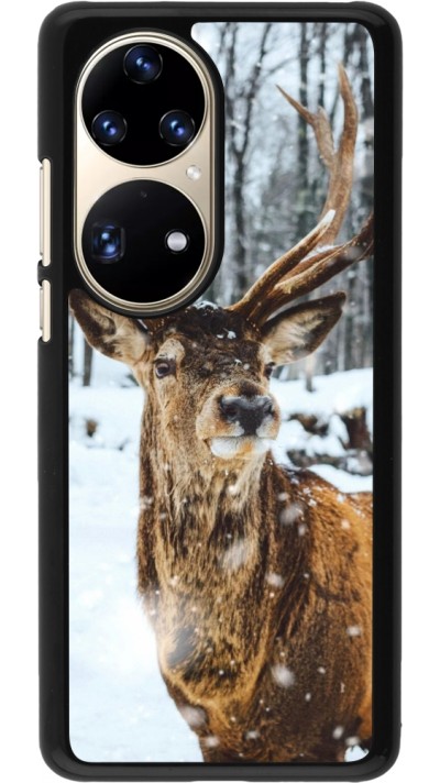 Coque Huawei P50 Pro - Winter 22 Cerf sous la neige