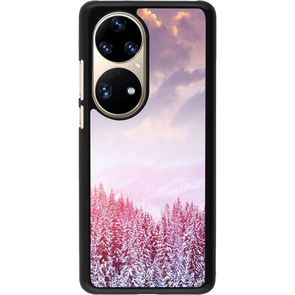 Huawei P50 Pro Case Hülle - Winter 22 Pink Forest