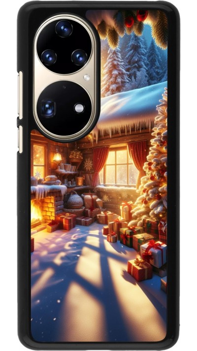 Huawei P50 Pro Case Hülle - Weihnachten Chalet Feerie