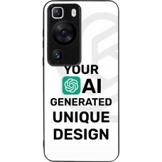 Huawei P60 Case Hülle - Silikon schwarz Weltweit einzigartig erstellt dank Deiner Kreativität und künstlicher Intelligenz (KI)