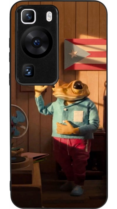Huawei P60 Case Hülle - Silikon schwarz Dancing frog DTMF