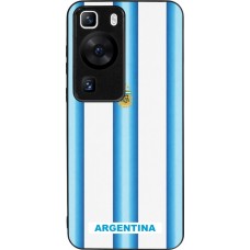 Huawei P60 Case Hülle - Silikon schwarz Argentinien 2026 personalisierbares Fussballtrikot