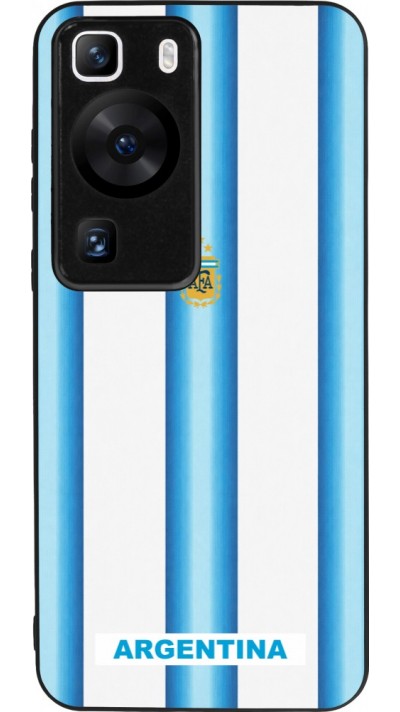 Huawei P60 Case Hülle - Silikon schwarz Argentinien 2026 personalisierbares Fussballtrikot