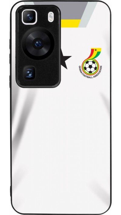 Coque Huawei P60 - Silicone rigide noir Maillot de football Ghana 2022 personnalisable