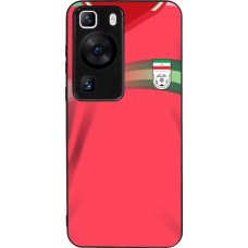 Coque Huawei P60 - Silicone rigide noir Maillot de football Iran 2022 personnalisable