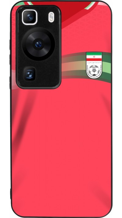 Coque Huawei P60 - Silicone rigide noir Maillot de football Iran 2022 personnalisable