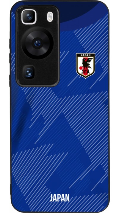 Coque Huawei P60 - Silicone rigide noir Maillot de football Japon 2022 personnalisable
