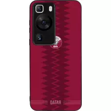 Huawei P60 Case Hülle - Silikon schwarz Qatar 2026 personalisierbares Fussballtrikot