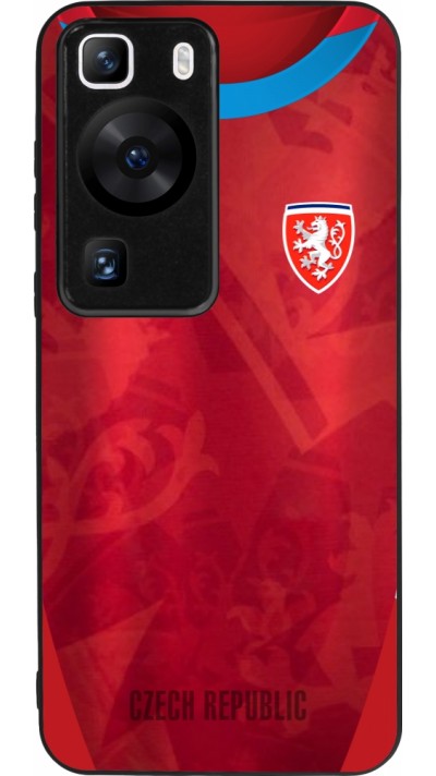 Coque Huawei P60 - Silicone rigide noir Maillot de football République Tchèque personnalisable