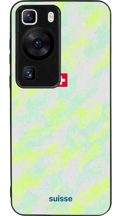 Huawei P60 Case Hülle - Silikon schwarz Schweiz Away 2026 personalisierbares Fussballtrikot