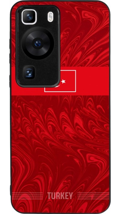 Huawei P60 Case Hülle - Silikon schwarz Türkei 2026 personalisierbares Fussballtrikot