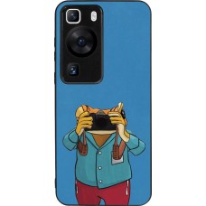 Huawei P60 Case Hülle - Silikon schwarz Frog with camera DTMF