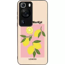 Coque Huawei P60 - Silicone rigide noir Fruit market lemons 2026