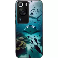 Huawei P60 Case Hülle - Silikon schwarz Manta Lagune Reinigung