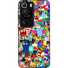 Coque Huawei P60 - Silicone rigide noir Mixed cartoons