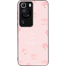 Coque Huawei P60 - Silicone rigide noir Mom 2023 your are magical