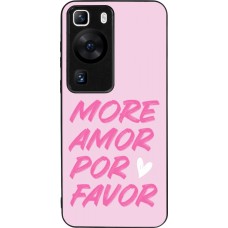 Coque Huawei P60 - Silicone rigide noir More amor porfavor
