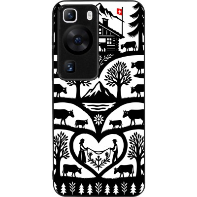 Coque Huawei P60 - Silicone rigide noir Poya Suisse 2
