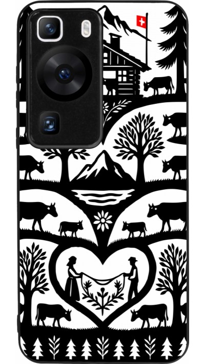 Coque Huawei P60 - Silicone rigide noir Poya Suisse 2