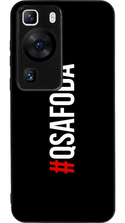 Coque Huawei P60 - Silicone rigide noir Qsafoda 1
