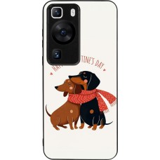 Coque Huawei P60 - Silicone rigide noir Saint Valentines Day 26 Happy Valentine