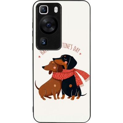 Coque Huawei P60 - Silicone rigide noir Saint Valentines Day 26 Happy Valentine