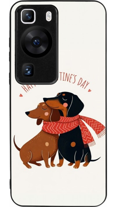 Coque Huawei P60 - Silicone rigide noir Saint Valentines Day 26 Happy Valentine