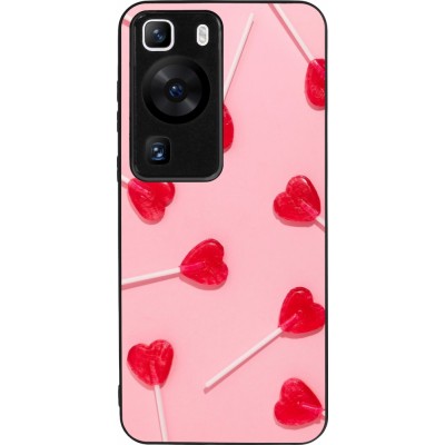 Huawei P60 Case Hülle - Silikon schwarz Saint Valentines Day 26 Lollipop