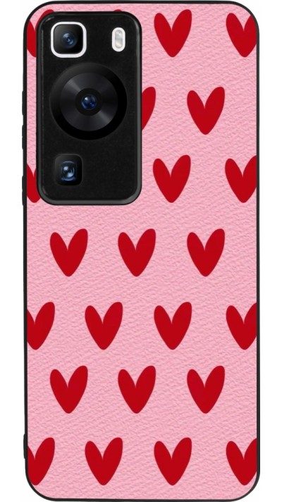 Coque Huawei P60 - Silicone rigide noir Saint Valentines Day 26 Pattern heart