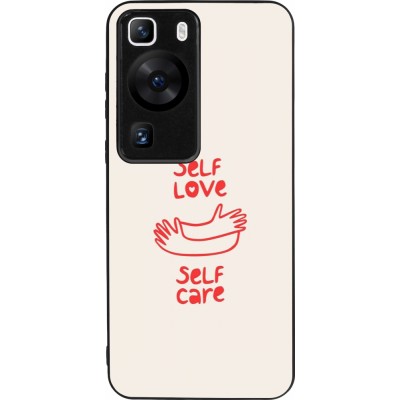 Coque Huawei P60 - Silicone rigide noir Saint Valentines Day 26 Self love self care