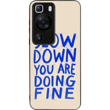 Coque Huawei P60 - Silicone rigide noir Slow down 2026